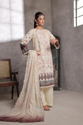 Dressline Salina Emb Sophistication Reimagined Unstitched Chikankari & Cutwork Bana Dora Lawn With Diamond Digital Dupatta & Dyed Cambric Trousers