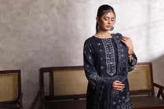 Dressline Salina Emb Sophistication Reimagined Unstitched Chikankari & Cutwork Bana Dora Lawn With Diamond Digital Dupatta & Dyed Cambric Trousers