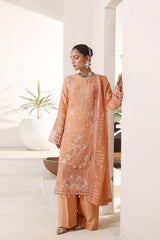 Samara By Dressline Semi Stitched 3 Piece Luxury Chiffon Formals Collection'2025-samara-semi-stitched-chiffon-orange