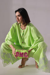Ora Fashion Stitched 2 Piece Summer Collection'2025-Lime Luxe 2-Piece Co-ords set