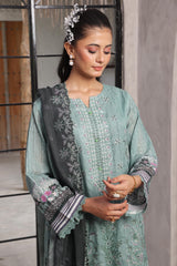 Dressline Salina Emb Sophistication Reimagined Unstitched Chikankari & Cutwork Bana Dora Lawn With Diamond Digital Dupatta & Dyed Cambric Trousers