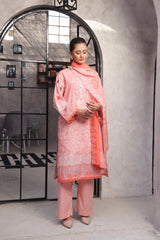 Dressline Salina Emb Sophistication Reimagined Unstitched Chikankari & Cutwork Bana Dora Lawn With Diamond Digital Dupatta & Dyed Cambric Trousers