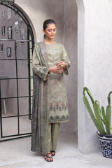 Dressline Salina Emb Sophistication Reimagined Unstitched Chikankari & Cutwork Bana Dora Lawn With Diamond Digital Dupatta & Dyed Cambric Trousers