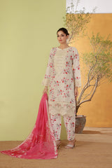 Dressline Noray Stitched 3 Piece Luxury Emb Pp Staple Collection