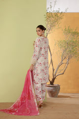 Dressline Noray Stitched 3 Piece Luxury Emb Pp Staple Collection