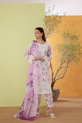 Dressline Noray Stitched 3 Piece Luxury Emb Pp Staple Collection