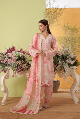 Dressline Noray Stitched 3 Piece Luxury Emb Pp Staple Collection