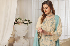 Dressline Lunching New 3 Piece Semi Stitched Luxury Emb ChikankariWith Boring Work Chiffon Collection