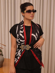 Tng By Md Stole Collection-Huroof Stole (Black)