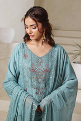 Dressline Zeva Festive Elegance Redefined Stitched 3 Piece Hand-Emb Chiffon