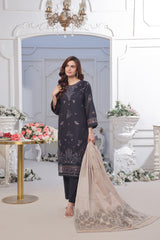 Dressline Saffira UnStitched 3 Piece Premium Emb ChikankariSlub Lawn Collection