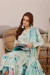 Feathers Unstitched 3 Piece Digital Printed Lawn Summer Suit-GARCIA-FT405