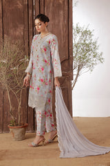 Dressline Azlin Stitched 3 Piece Luxury Emb Pp Staple Collection