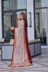 Dressline New Semi Stitched 3 Pcs Premium Dyed Lawn Fancy Full Chikankari With Sequence Emb Collection