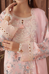 Dressline Azlin Stitched 3 Piece Luxury Emb Pp Staple Collection