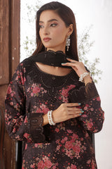 Dressline Azlin Stitched 3 Piece Luxury Emb Pp Staple Collection