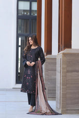 Dressline New Semi Stitched 3 Pcs Premium Dyed Lawn Fancy Full Chikankari With Sequence Emb Collection