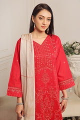 Dressline Saffira UnStitched 3 Piece Premium Emb ChikankariSlub Lawn Collection
