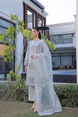Dressline New Semi Stitched 3 Pcs Premium Emb Chikankari& Laserkari Jacquard Lawn Collection