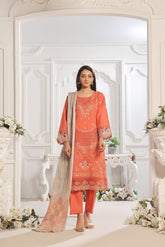 Dressline Saffira UnStitched 3 Piece Premium Emb ChikankariSlub Lawn Collection