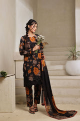 Dressline Arooba A Fusion Of Digital Elegance Stitched Digital Printed & Emb Lawn Collection With Voil Dupatta By Al Umer Textile