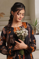 Dressline Arooba A Fusion Of Digital Elegance Stitched Digital Printed & Emb Lawn Collection With Voil Dupatta By Al Umer Textile