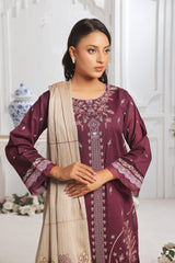 Dressline Saffira UnStitched 3 Piece Premium Emb ChikankariSlub Lawn Collection