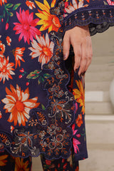 Dressline Arooba A Fusion Of Digital Elegance Stitched Digital Printed & Emb Lawn Collection With Voil Dupatta By Al Umer Textile