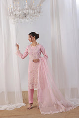 Dressline Malikah Stitched 3 Piece Luxury Emb Organza Collection
