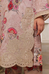 Dressline Arooba A Fusion Of Digital Elegance Stitched Digital Printed & Emb Lawn Collection With Voil Dupatta By Al Umer Textile