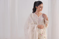 Dressline Malikah Stitched 3 Piece Luxury Emb Organza Collection