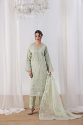 Dressline Malikah Stitched 3 Piece Luxury Emb Organza Collection