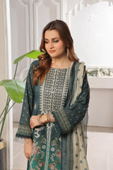 Dressline Launching New Unstitched 3 Pcs Premium Chikankari Emb Digital Printed Bana Dora Lawn Collection