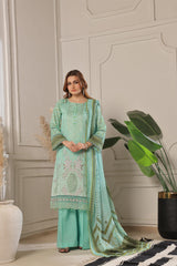 Dressline Launching New Unstitched 3 Pcs Premium Chikankari Emb Digital Printed Bana Dora Lawn Collection