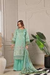 Dressline Launching New Unstitched 3 Pcs Premium Chikankari Emb Digital Printed Bana Dora Lawn Collection