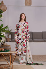 Feathers Unstitched 3 Piece Summer Collection-ASTER-FT414