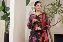 Dressline Arooba A Fusion Of Digital Elegance Stitched Digital Printed & Emb Lawn Collection With Voil Dupatta By Al Umer Textile