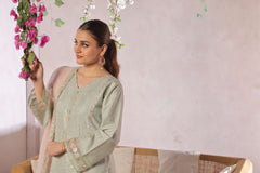 Dressline New Semi Stitched 3 Pcs Premium Emb ChikankariJacquard Lawn Collection