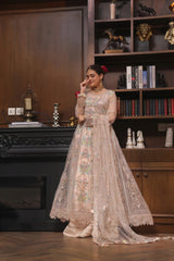 Dressline Semi Stitched 3 Pc Luxury Emb Net Collection