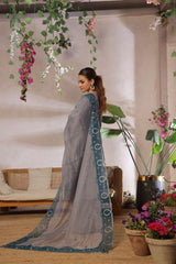 Dressline New Semi Stitched 3 Pcs Premium Emb ChikankariJacquard Lawn Collection