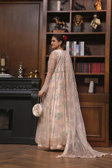 Dressline Semi Stitched 3 Pc Luxury Emb Net Collection