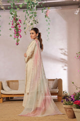 Dressline New Semi Stitched 3 Pcs Premium Emb ChikankariJacquard Lawn Collection