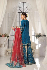 Dressline New Semi Stitched Luxury Emb Chiffon Gharara Collection