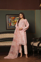 Dressline Sharjeena (Light)- Semi Stitched 3 Piece Emb Luxury Organza Collection
