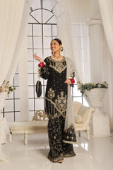 Dressline New Semi Stitched Luxury Emb Chiffon Gharara Collection