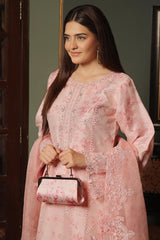 Dressline Sharjeena (Light)- Semi Stitched 3 Piece Emb Luxury Organza Collection