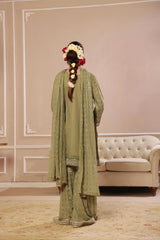 Dressline Launching New Stitched 3 Piece Emb Luxury Chiffon Gharara Collection