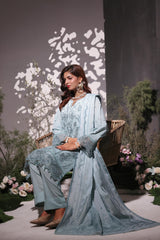 Dressline UnStitched 3 Piece Premium Heavy Chikankari & Laserkari Emb Bana Dora Lawn Collection