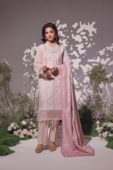 Dressline UnStitched 3 Piece Premium Heavy Chikankari & Laserkari Emb Bana Dora Lawn Collection