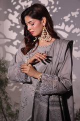 Dressline UnStitched 3 Piece Premium Heavy Chikankari & Laserkari Emb Bana Dora Lawn Collection